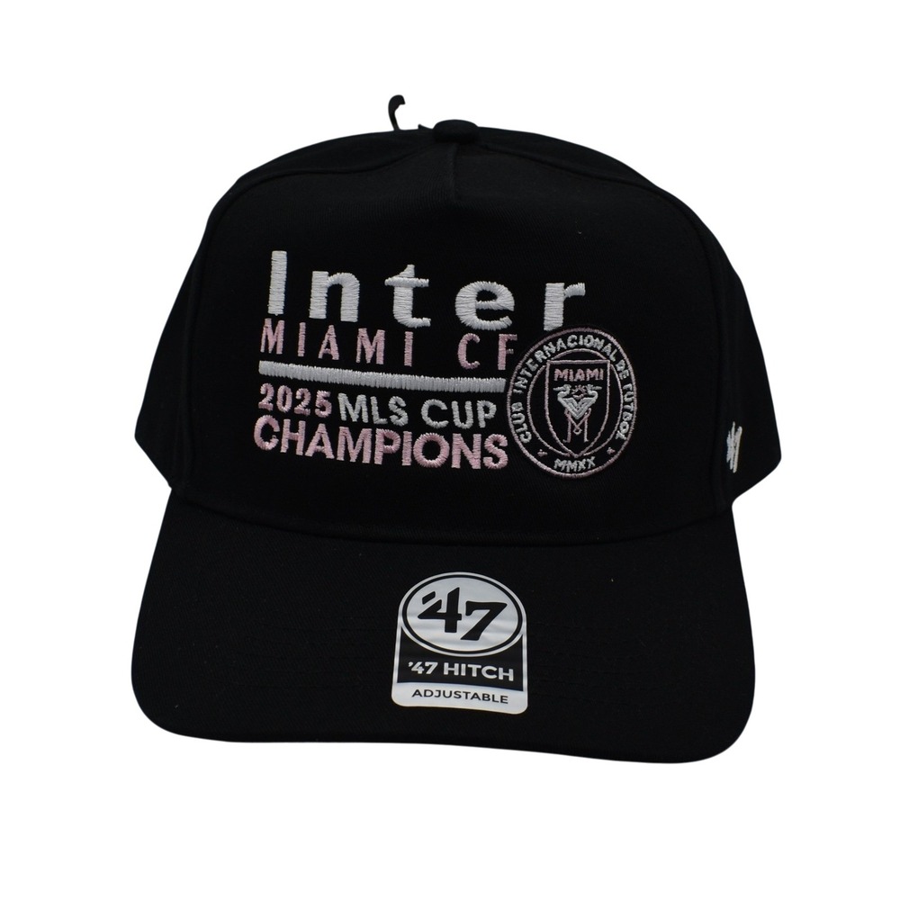 '47 Brand Hitch Inter Miami CF 2025 MLS Cup Champions Snapback Hat Cap Black NWT